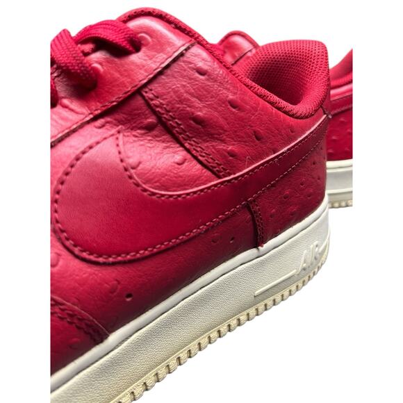 Nike Air Force 1 Mid Red Ostrich Leather 2015 Size 13 main image 6